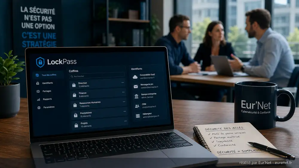 Gestionnaire de mots de passe PME avec LockPass pour s&eacute;curiser les identifiants professionnels