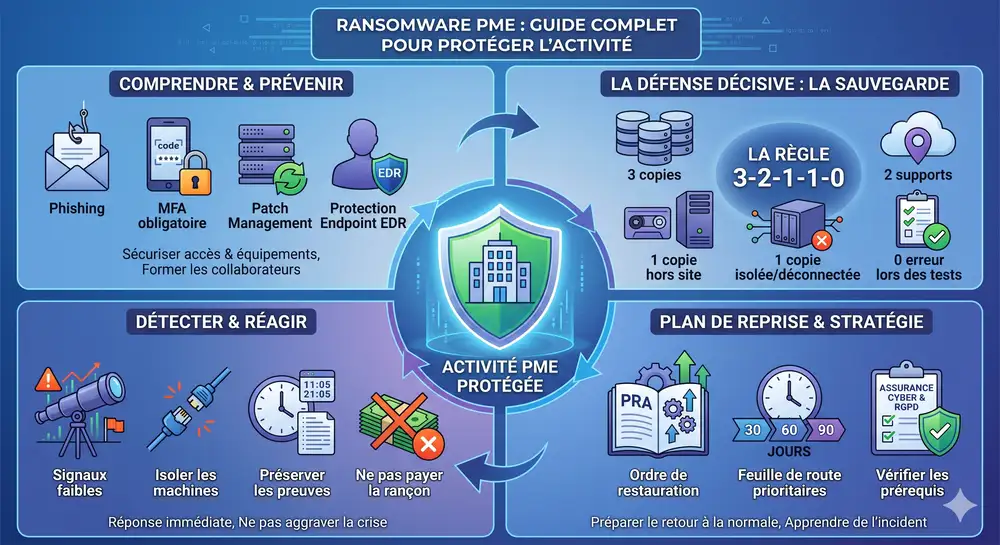 ransomware PME plan de protection et reprise d&rsquo;activit&eacute;