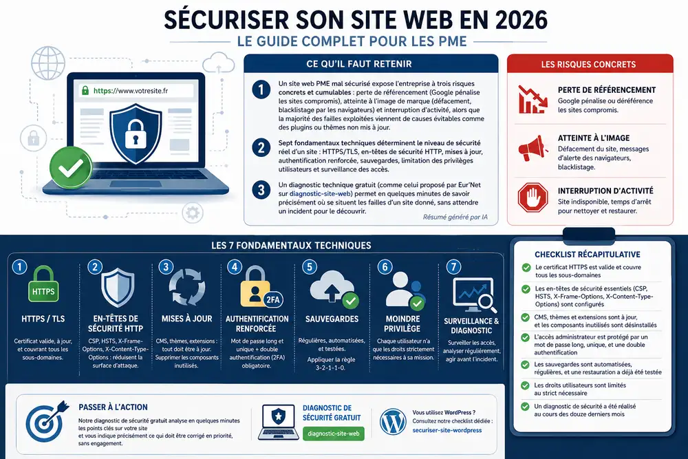S&eacute;curiser site web PME avec sept protections essentielles