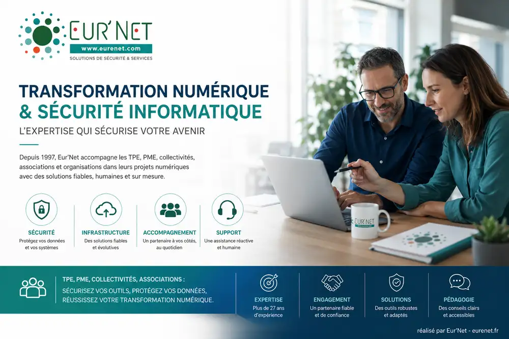 transformation num&eacute;rique et s&eacute;curit&eacute; informatique avec Eur&rsquo;Net pour les entreprises et collectivit&eacute;s