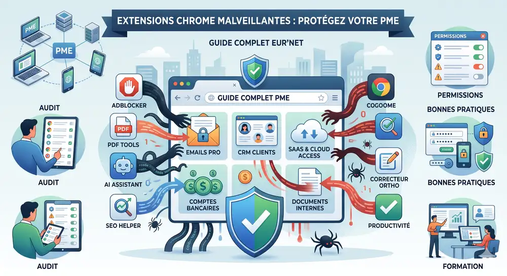 Audit des extensions Chrome malveillantes sur les postes d&rsquo;une PME
