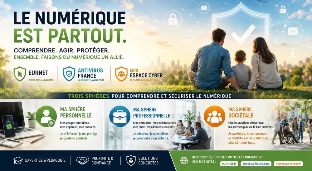 EurNet Antivirus France avec Eur&rsquo;Net et Mon Espace Cyber pour s&eacute;curiser le num&eacute;rique