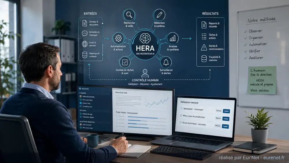 Orchestrateur IA HERA pour piloter les t&acirc;ches d&rsquo;une entreprise